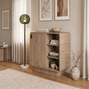 ROVEL Sideboard with Door & Open Shelves