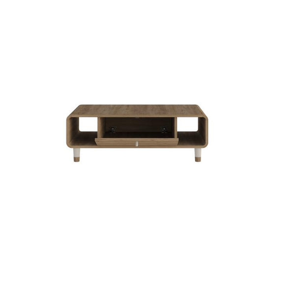 DORO Coffee Table with Drop-Down Storage & Open Shelves