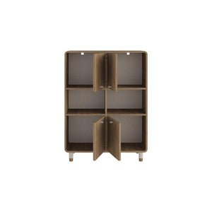 DORO Storage Cabinet with 4 Doors & Open Shelves