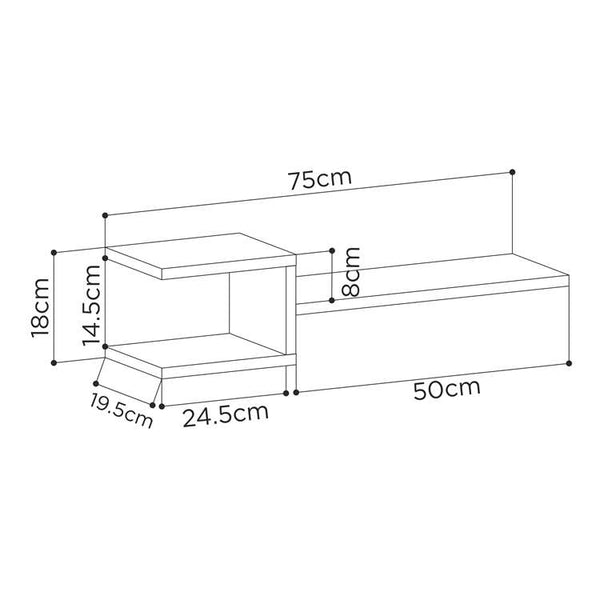 Geometric Floating Wall Shelves - Set of 2 - Karrari