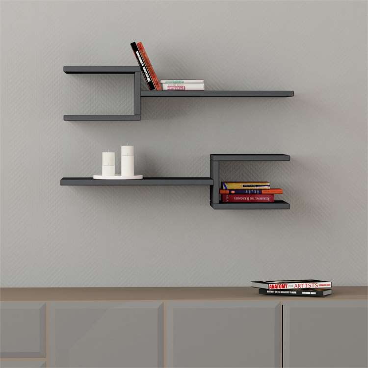 Geometric Floating Wall Shelves - Set of 2 - Karrari