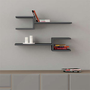 Geometric Floating Wall Shelves - Set of 2 - Karrari