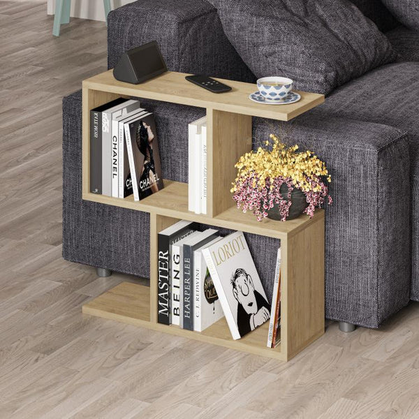 Modern S-Shaped Coffee Table – Oak Finish - Karrari