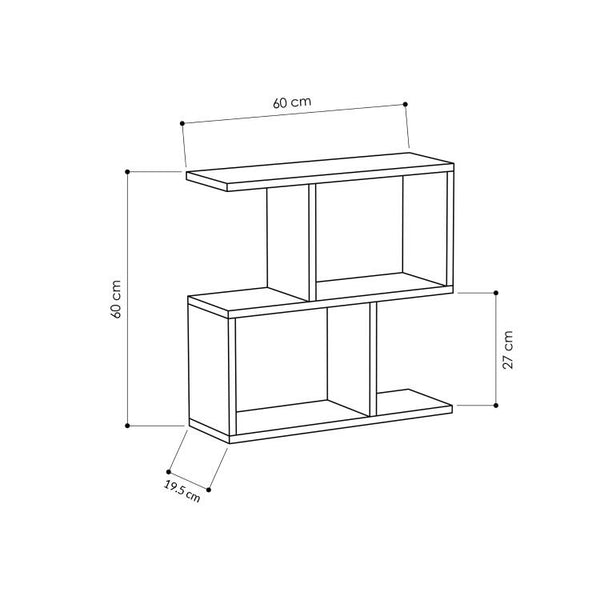 Modern S-Shaped Coffee Table – Oak Finish - Karrari