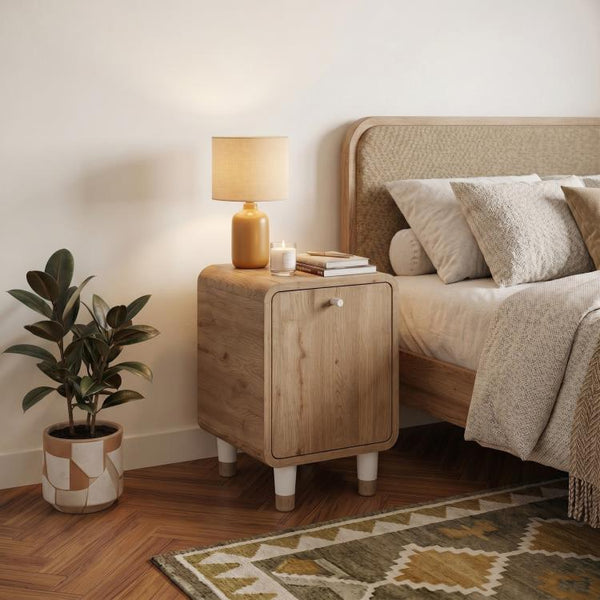 DORO Bedside Table with Drop-Down Door