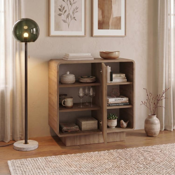 ROVEL Sideboard with Door & Open Shelves