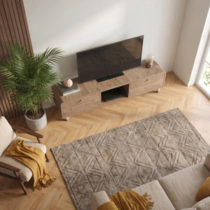 DORO Tv Unit with 2 Drop-Down Doors & Open Shelf