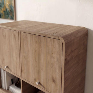 DORO Storage Cabinet with 4 Doors & Open Shelves