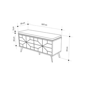 Wood & Metal Shoe Storage Bench