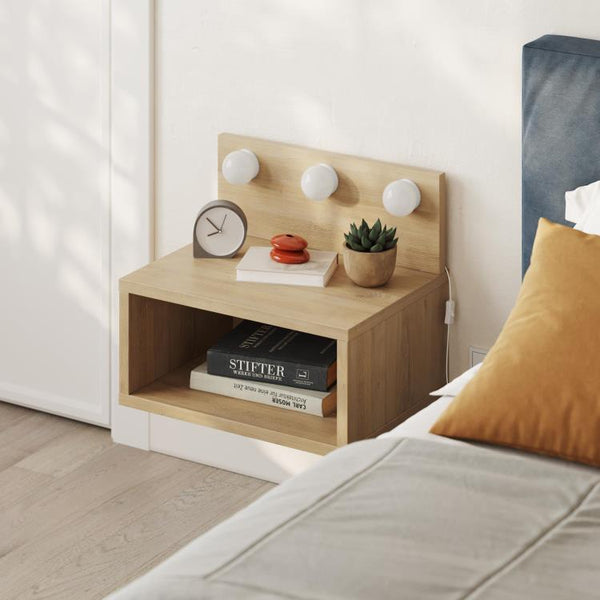 TREO WALL MOUNTED NIGHTSTAND | SAPPHIRE OAK - Karrari