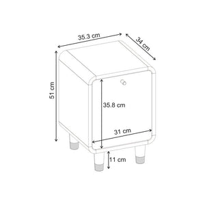 DORO Bedside Table with Drop-Down Door