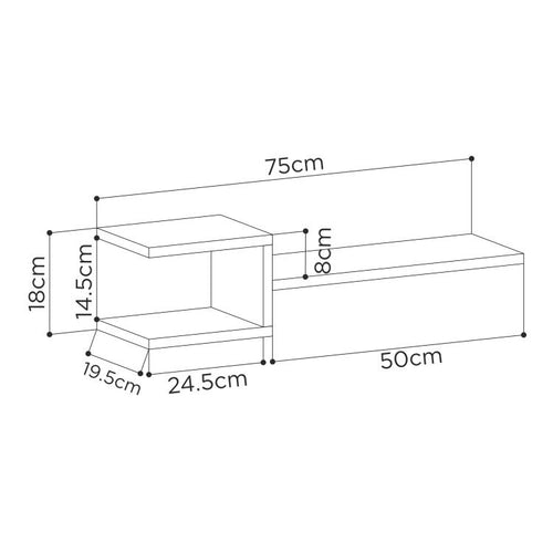 Geometric Floating Wall Shelves - Set of 2