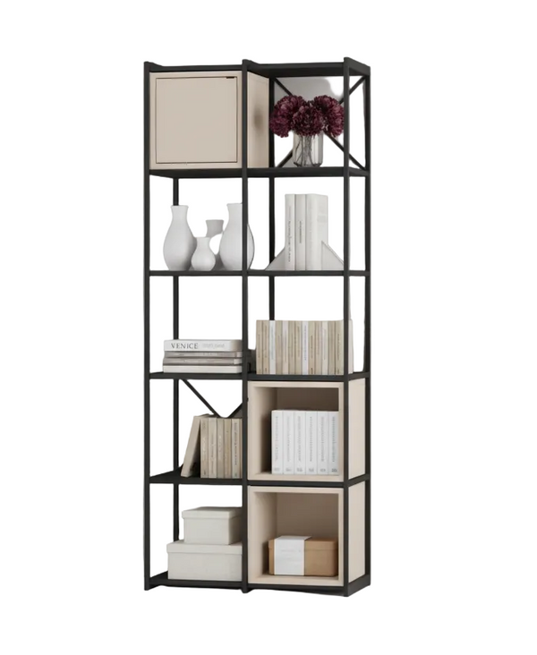 VALE MIDI BOOKCASE WITH DOOR SET 18 MM - Karrari