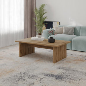 LOANA COFFEE TABLE WITH TWO PIECES TOP PANEL DEEP OUD - Karrari