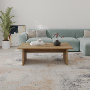 LOANA COFFEE TABLE WITH TWO PIECES TOP PANEL DEEP OUD - Karrari