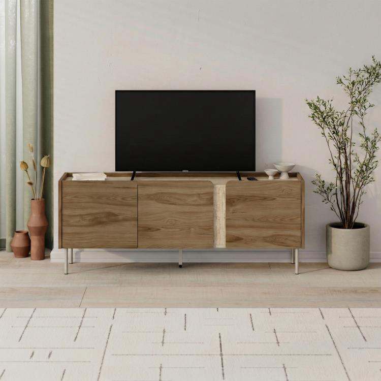 NORM TV RACK TRAVERTINE-DEEP OUD - Karrari