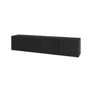 COMBE TV WALL MOUNTED 180 CM BLACK WOOD - Karrari