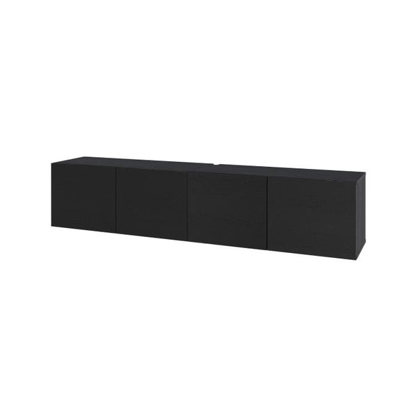 COMBE TV WALL MOUNTED 180 CM BLACK WOOD - Karrari