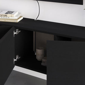 COMBE TV WALL MOUNTED 180 CM BLACK WOOD - Karrari