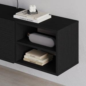 CONRAD TV STAND BLACK WOOD - Karrari