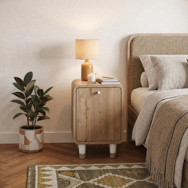 DORO Bedside Table with Drop-Down Door