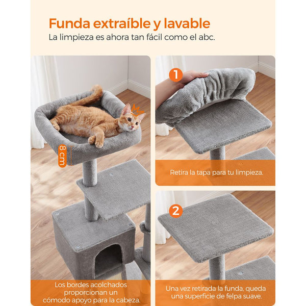 Small Cat Tree with Removable & Washable Platform