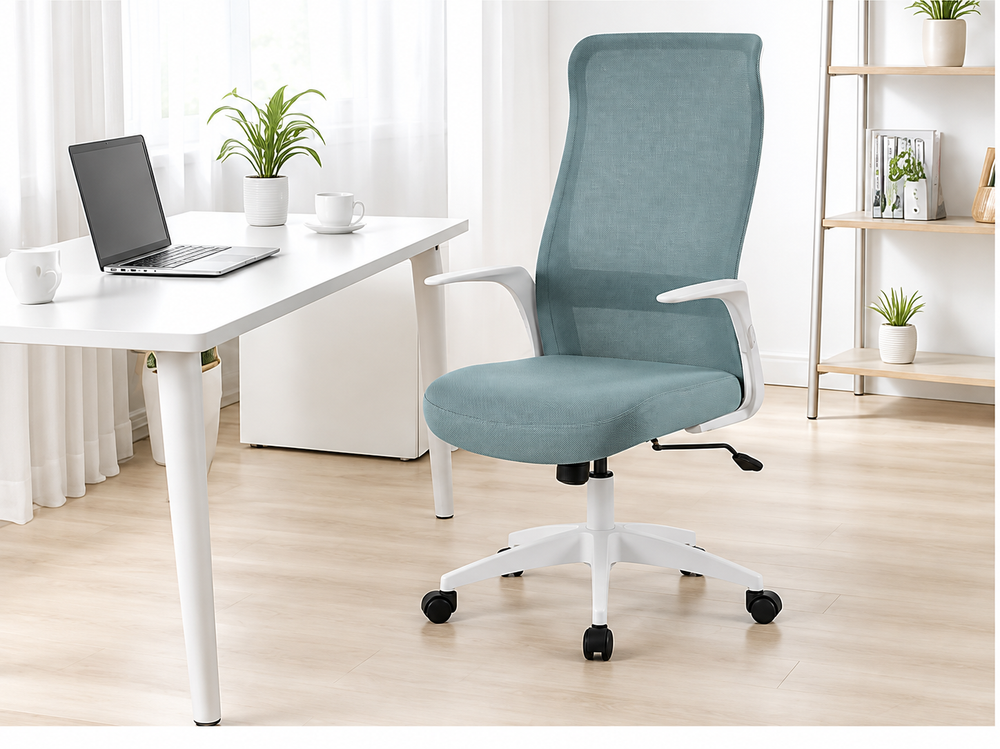 Ergonomic Office Chair – Light Blue Mesh Chair