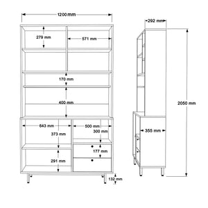 Kitchen Pantry Cabinet – White Freestanding Coffee Station