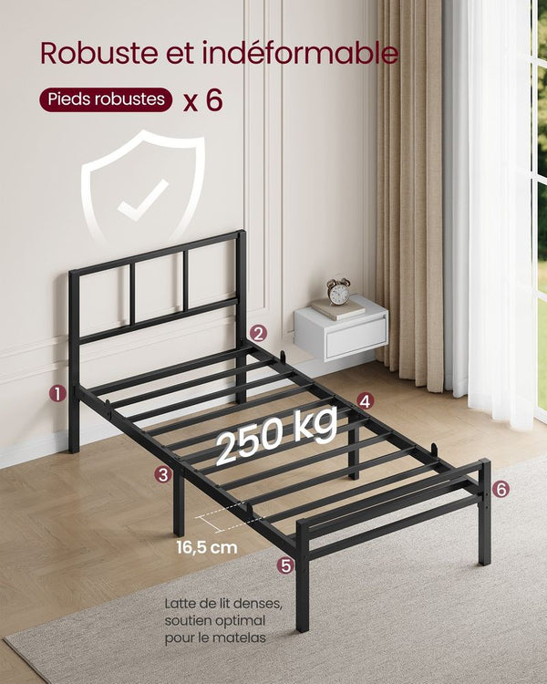 Single Metal Bed Frame (90x190cm)