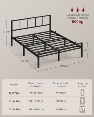 Double Bed Frame (140x190cm)