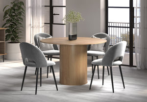 Ronin Round Oak-Look Dining Table - Karrari
