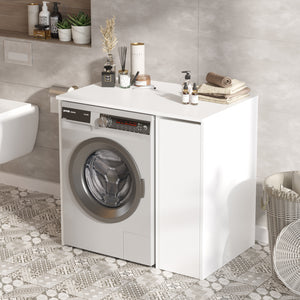 Over Washing Machine Storage Unit 3-Tier Pull-Out Trolley