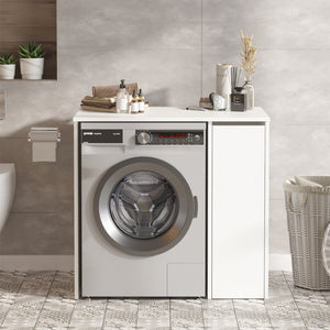 Over Washing Machine Storage Unit 3-Tier Pull-Out Trolley