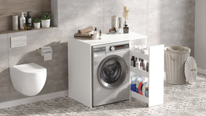 Over Washing Machine Storage Unit 3-Tier Pull-Out Trolley
