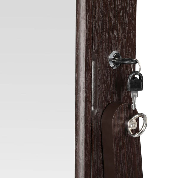 Wooden Look Freestanding Jewellery Cabinet
