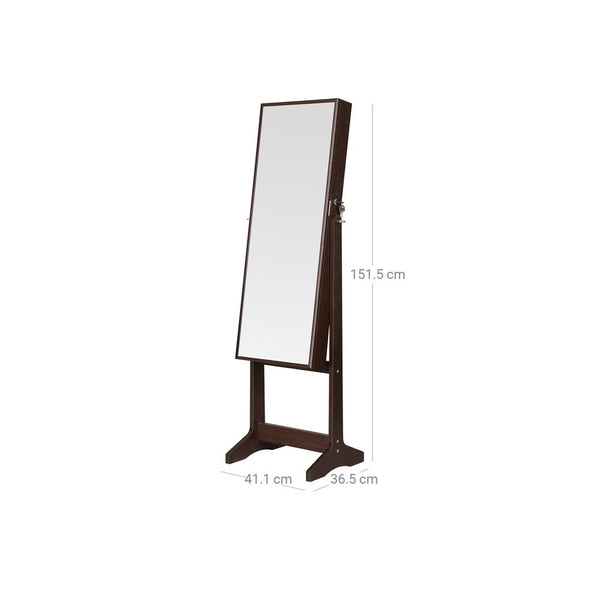 Wooden Look Freestanding Jewellery Cabinet