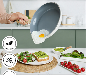 Karaca Swiss Crystal Coating Cookware Induction Set – 15 Piece - Karrari