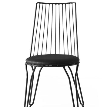 Bohemian-Inspired Chair, Set of 2, Metal, Black