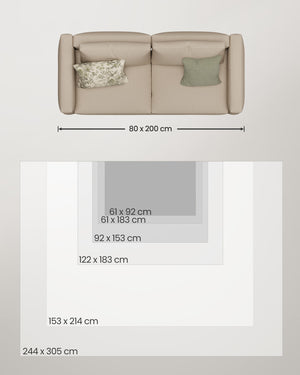 Boho Area Rug – Non-Slip (300x240cm) - Karrari