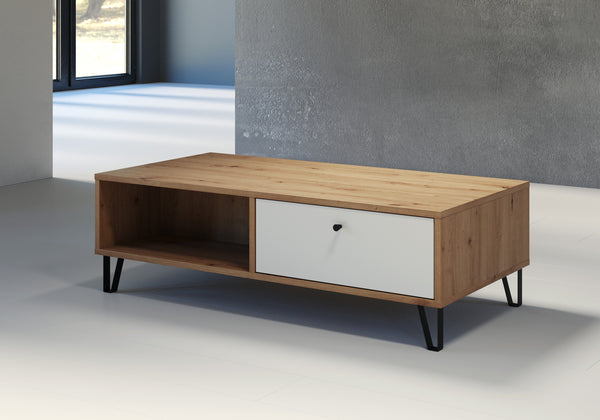 Touch Coffee Table – Artisan Oak & Matt White