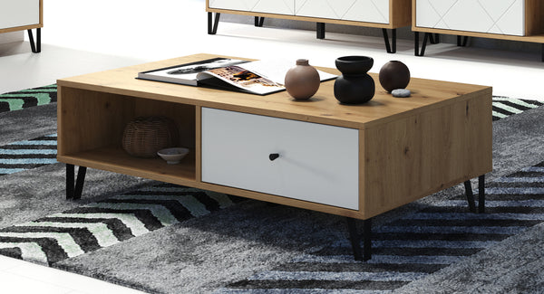 Touch Coffee Table – Artisan Oak & Matt White