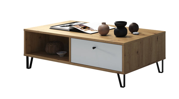 Touch Coffee Table – Artisan Oak & Matt White