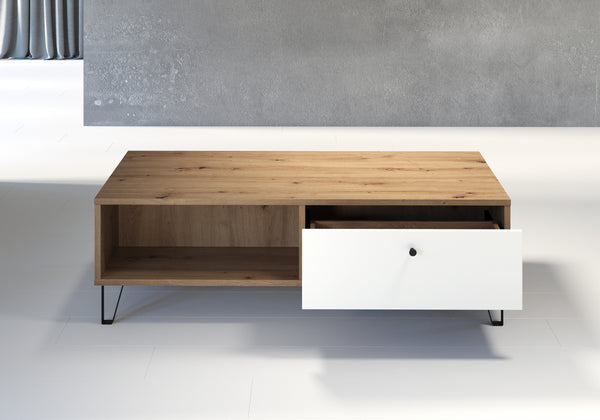 Touch Coffee Table – Artisan Oak & Matt White