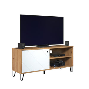 Touch TV Cabinet – Artisan Oak & Matt White