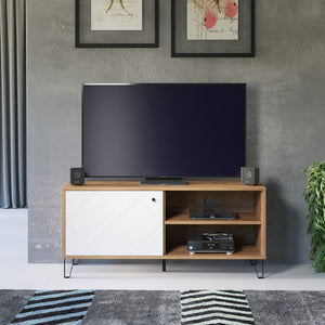 Touch TV Cabinet – Artisan Oak & Matt White