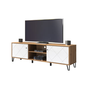 Touch TV Cabinet – Artisan Oak & Matt White