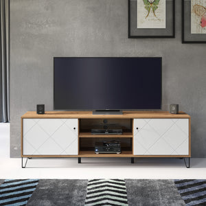 Touch TV Cabinet – Artisan Oak & Matt White