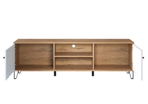 Touch TV Cabinet – Artisan Oak & Matt White