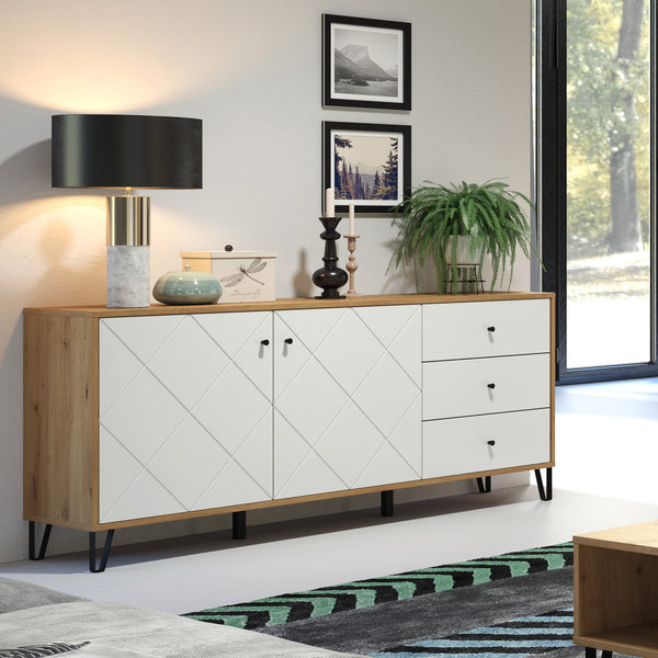 Touch Sideboard – Artisan Oak & Matt White