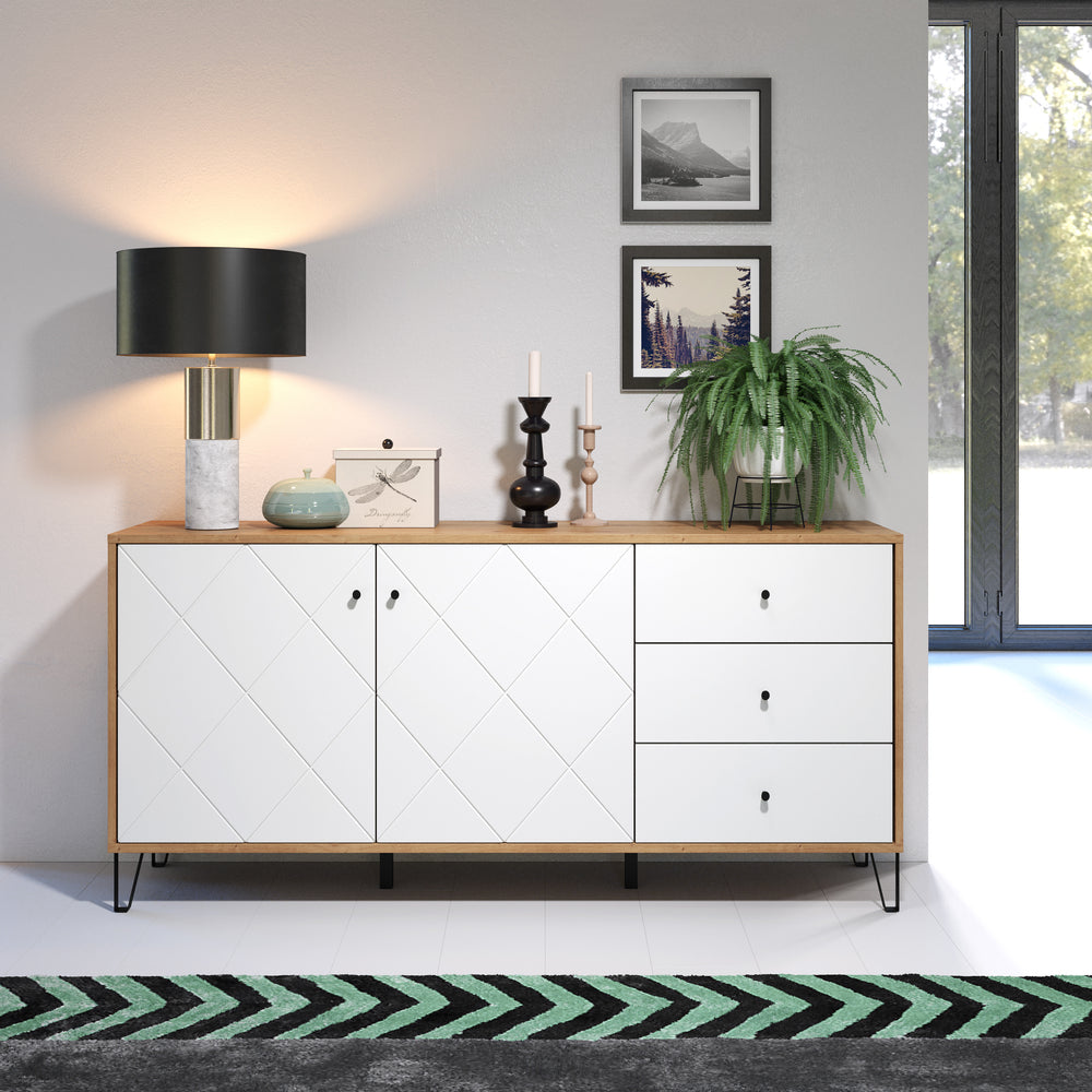 Touch Sideboard – Artisan Oak & Matt White